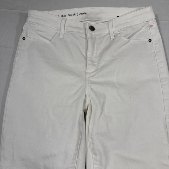 JEANS SKINNY JEGGINGS Talbots WOMENS 4P White Stretch Denim Mid Rise Jegging‎ - Picture 2 of 8
